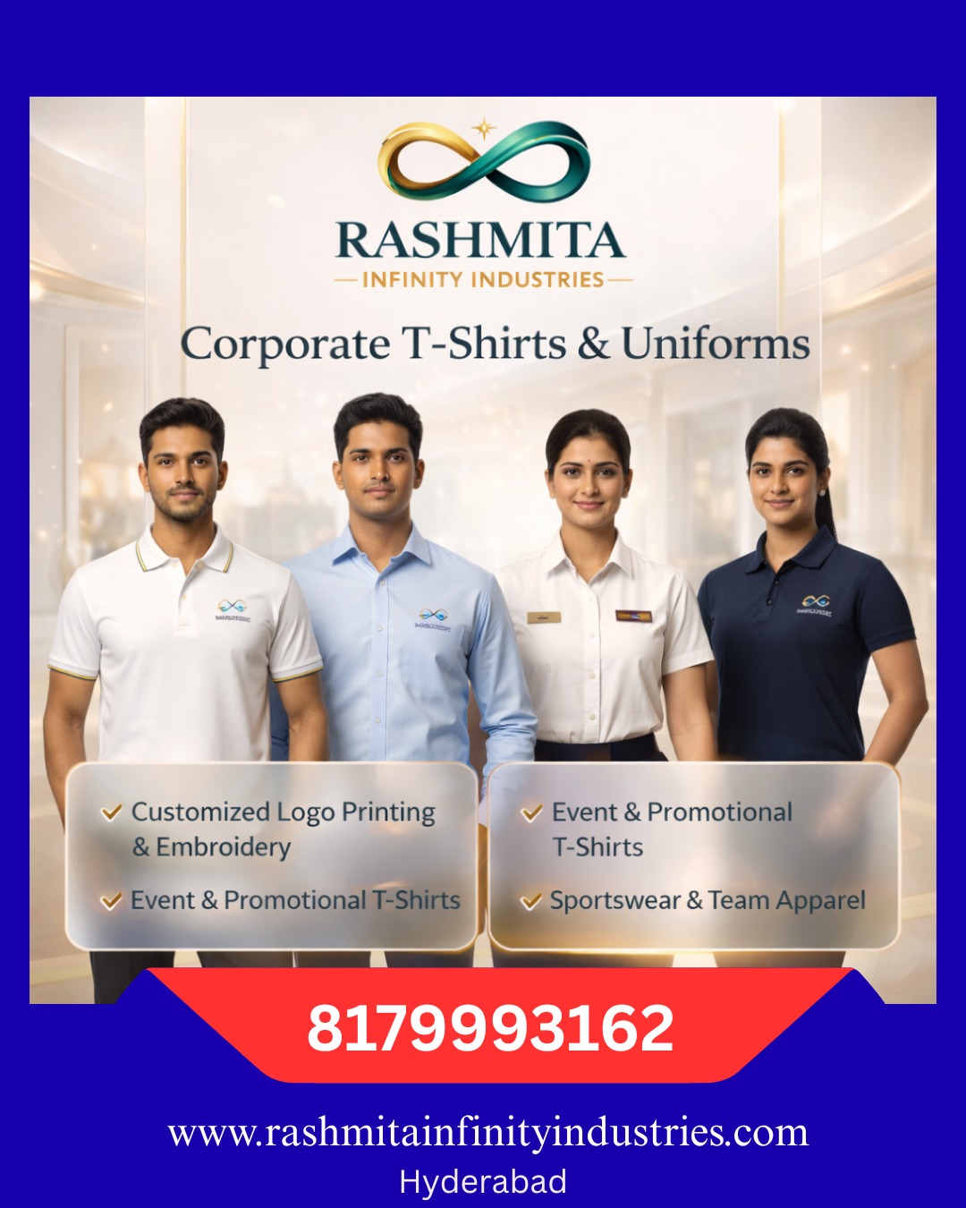 Top Uniform Suppliers Hyderabad | Custom Uniform Manufacturers | Rashmita Infinity Industries
